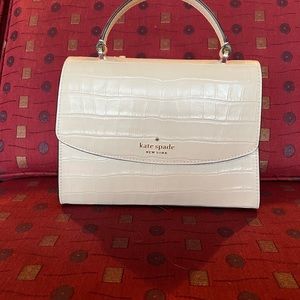 Kate Spade Croco Embossed top handle satchel